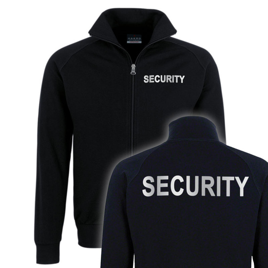 SECURITY Sweatjacke Jacke in schwarz oder marineblau versch Druckfarben  SE5 
