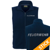 SALE! AUSLAUARTIKEL Feuerwehr Fleece-Weste bestickt (S110)