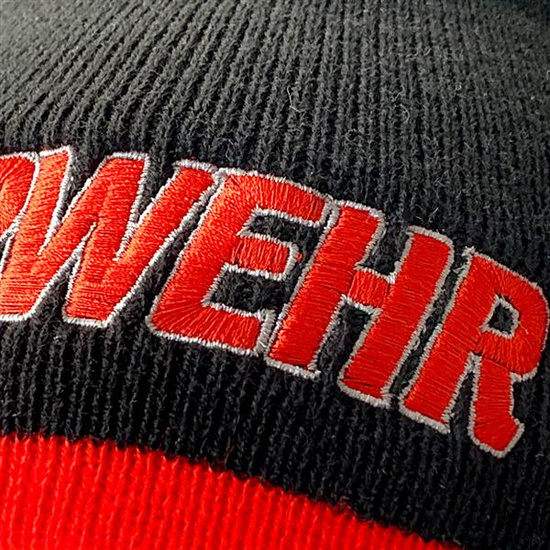 Feuerwehr Wollmtze bestickt (C112)