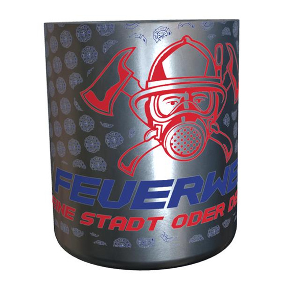 Feuerwehr Edelstahl-Iso-Becher mit Deinem Namen/Deiner Feuerwehr (TC102)