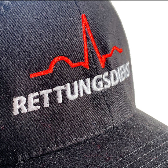 Rettungsdienst EKG Basecap bestickt (C10)