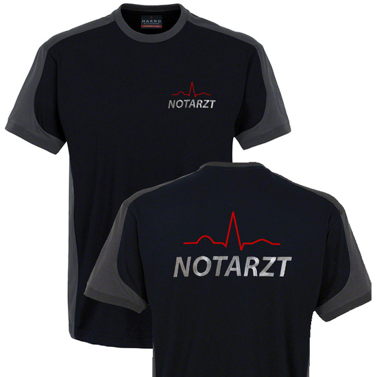 EKG-Rettungsdienst Kontrast T-Shirt Gr. XS - 6XL (M10)