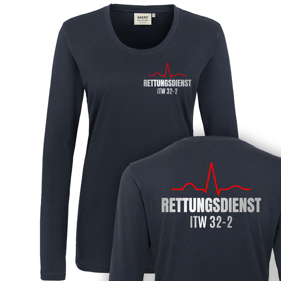 Individual-Rettungsdienst Damen Langarm T-Shirt (FXY)