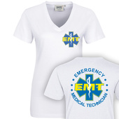 EMT-Rettungsdienst Damen V-Ausschnitt T-Shirt Gr. XS -...