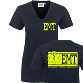 EMT V2 - Rettungsdienst Damen V-Ausschnitt T-Shirt Gr. XS...