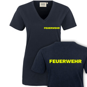 Feuerwehr Damen V-Ausschnitt T-Shirt Gr. XS - 6XL (F103)