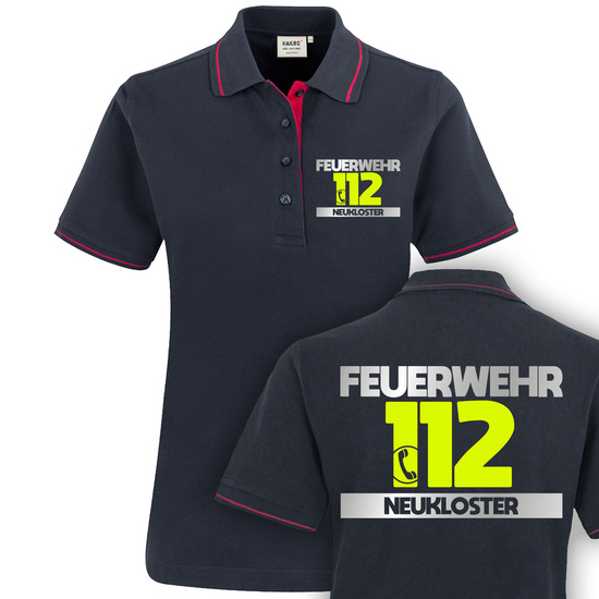 112 Feuerwehr Damen Casual Poloshirt (F105)