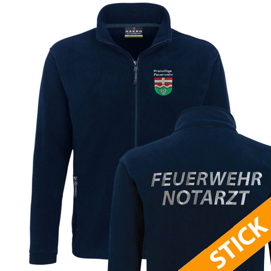 Fleecejacke mit Wappen/Emblem nach Vorlage bestickt (SLI)