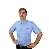 Feuerwehr Brandenburg Hemd Kurzarm Blau