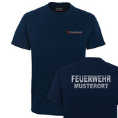 Feuerwehr T-Shirt Brandenburg Mikralinar Navy