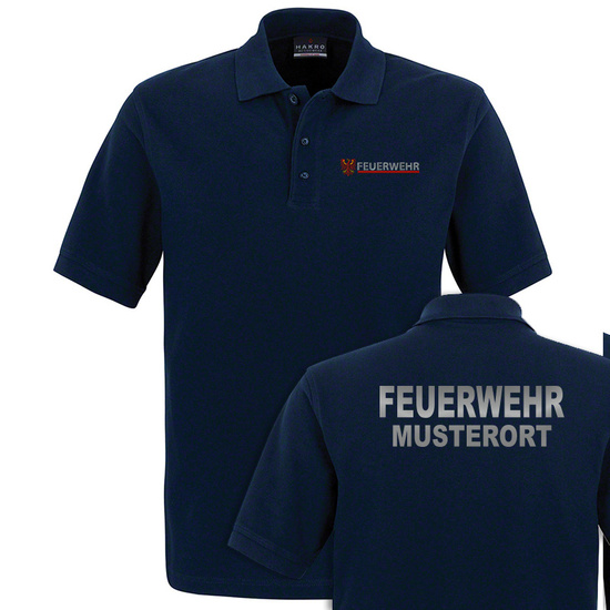 Feuerwehr Poloshirt Brandenburg Navy