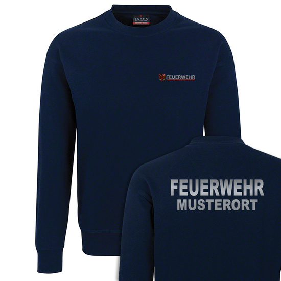 Feuerwehr Sweatshirt Brandenburg Mikralinar Navy