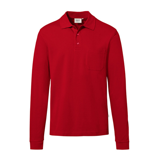 Einsatzheld-Muster Langarm Pocket-Poloshirt 809
