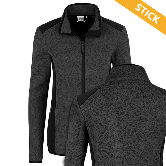 Damen Strickfleece Jacke bestickt - Meine Feuerwehr