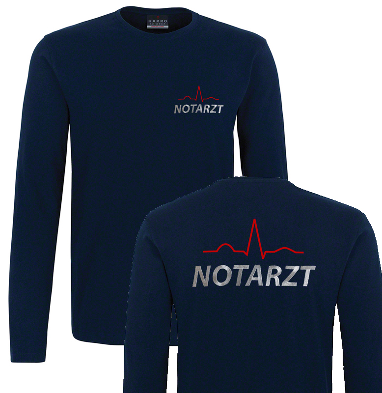 EKG-Rettungsdienst Langarm T-Shirt Gr. XS - 3XL (M10)