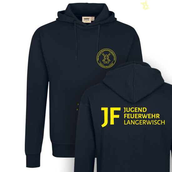 Kinder Bio Kapuzensweater bestickt - Meine Feuerwehr